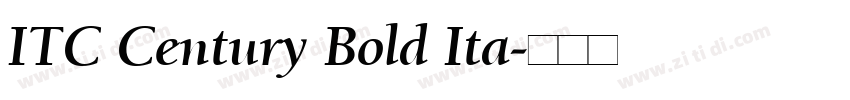 ITC Century Bold Ita字体转换